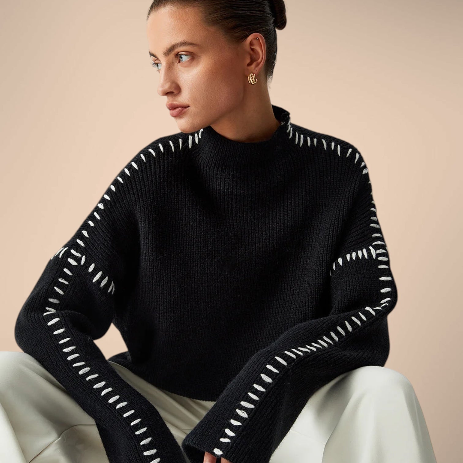 Elma Oversized Turtleneck Sweater