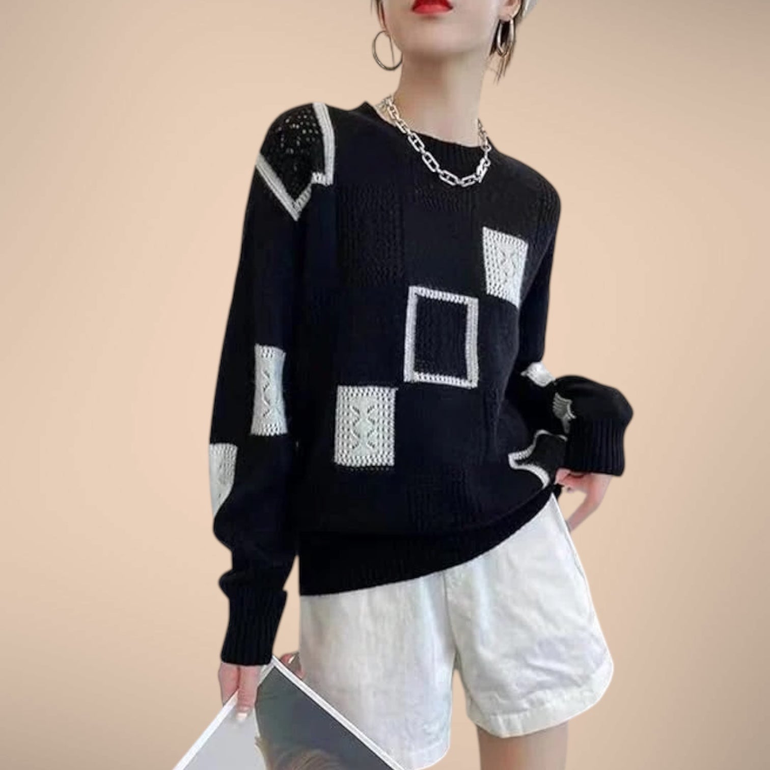 Mira Geometric Sweater