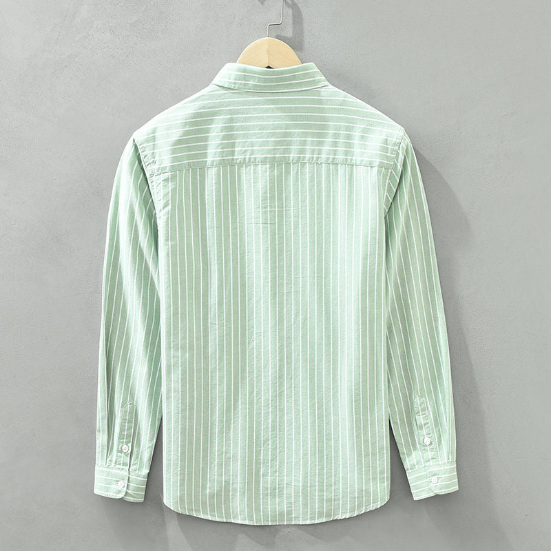Leigh | Striped Cotton Button-Up Shirt