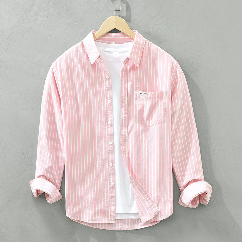 Leigh | Striped Cotton Button-Up Shirt