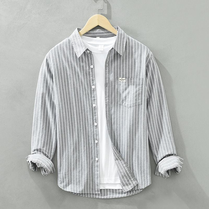 Leigh | Striped Cotton Button-Up Shirt