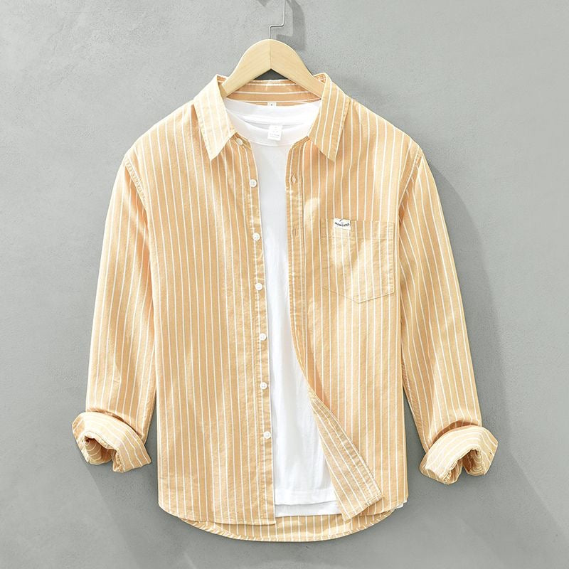 Leigh | Striped Cotton Button-Up Shirt