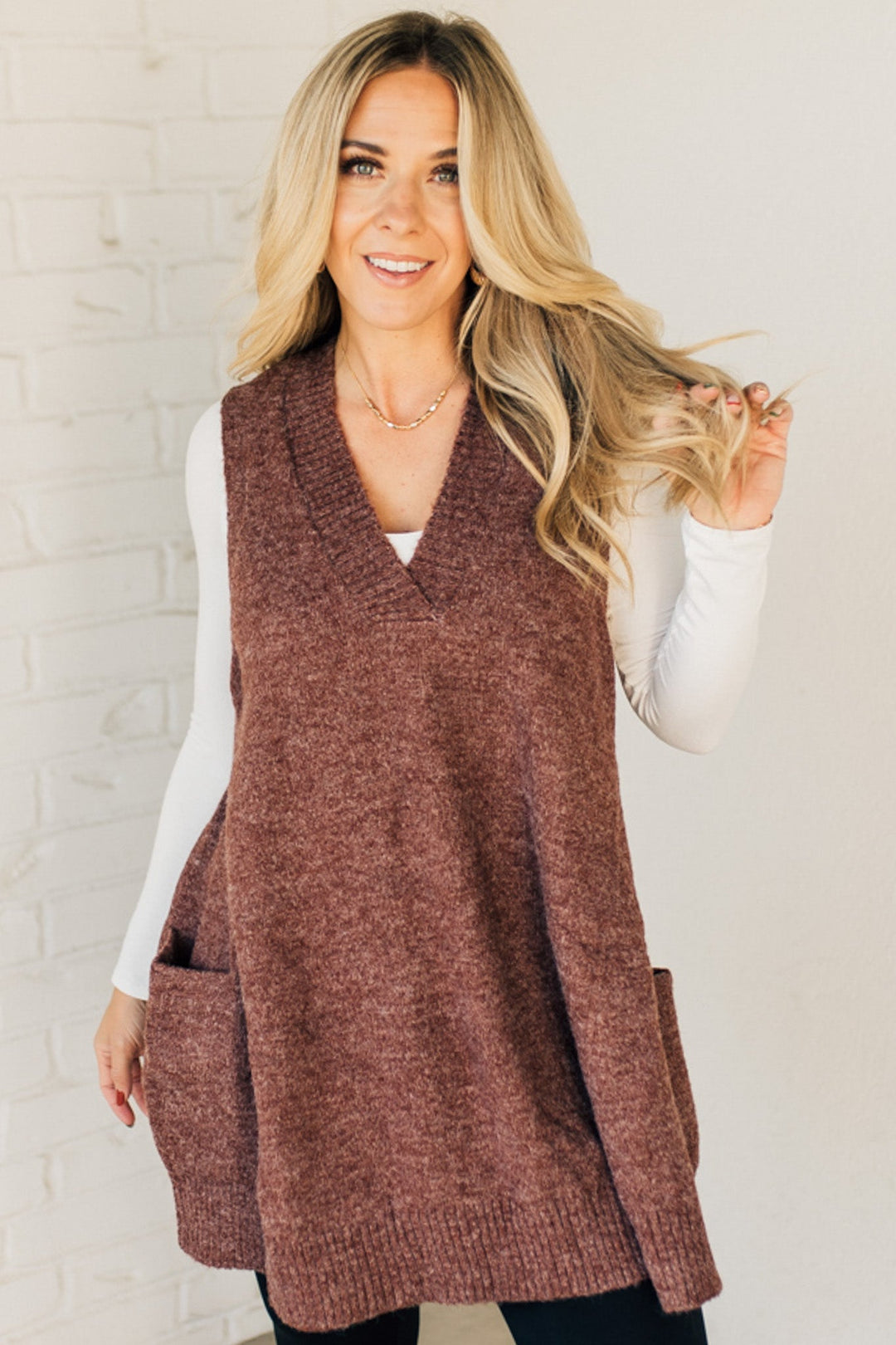 Kerry - Stylish Long Sweaters with Pocket