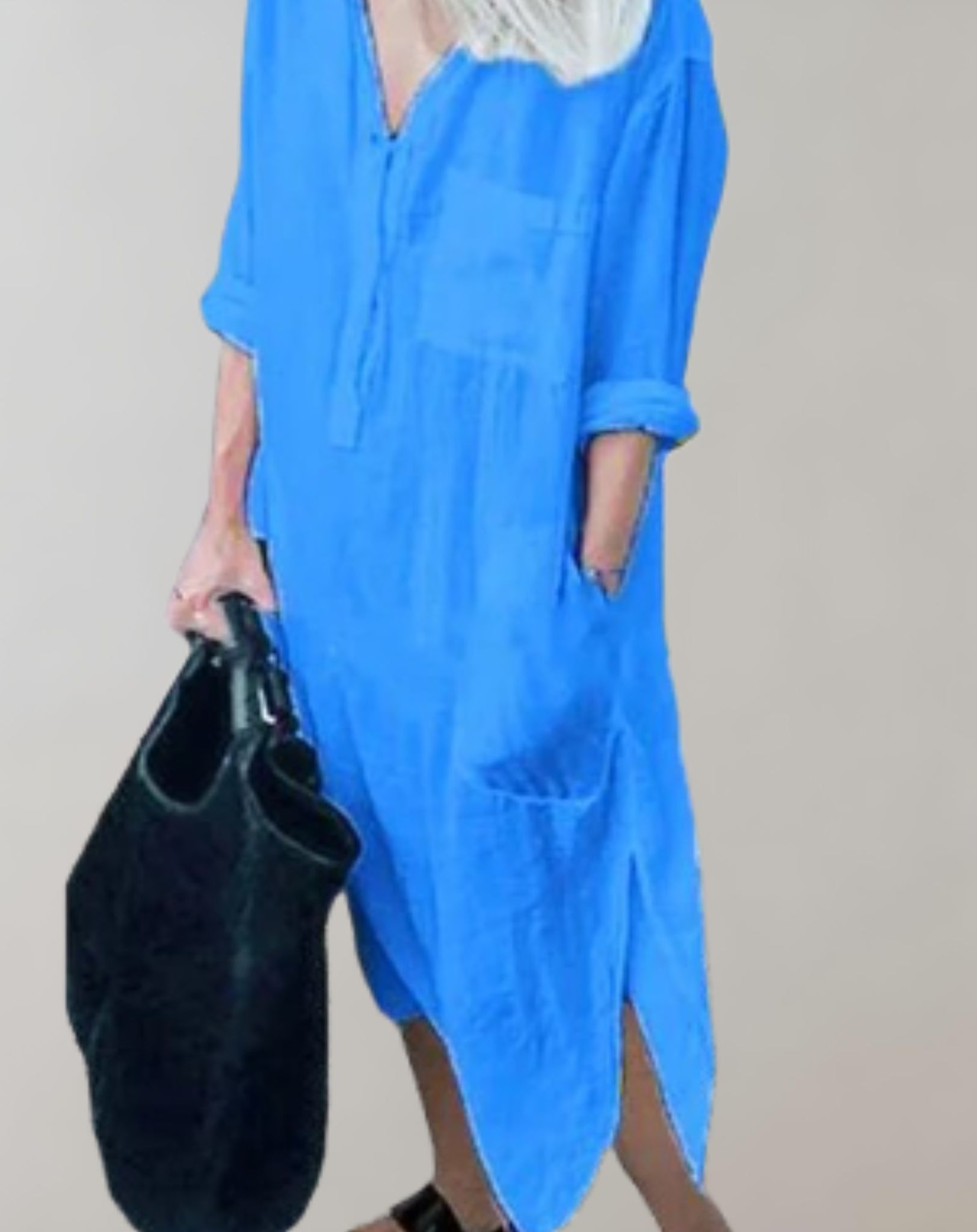 Amaya - Tunic with Long Sleeves and Side Pockets