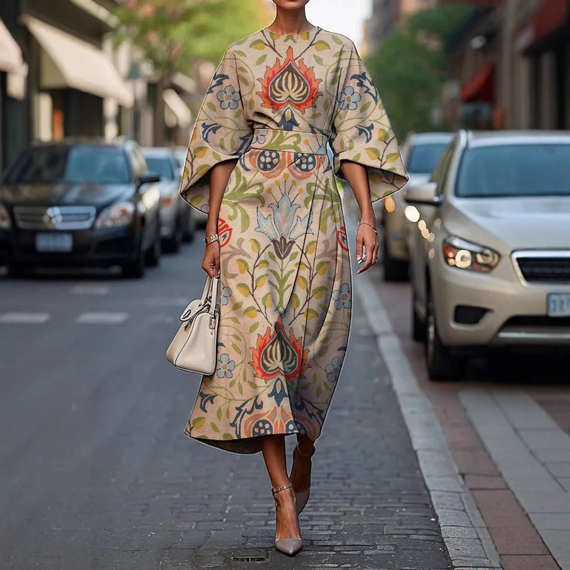 Melody - Elegant Dress with Round Neck