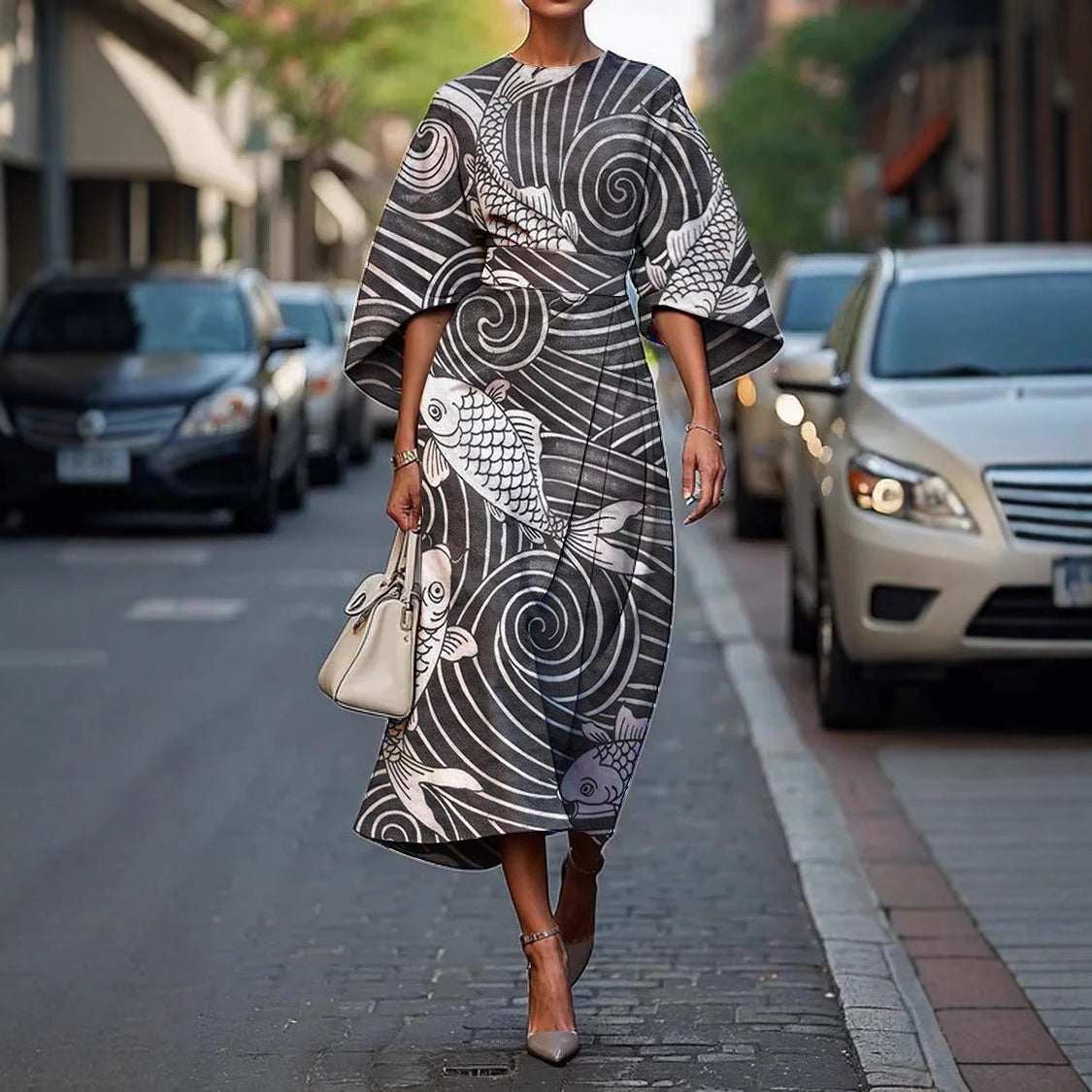 Melody - Elegant Dress with Round Neck