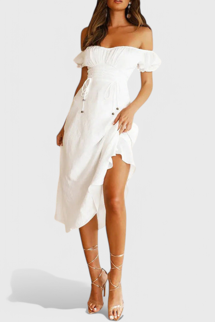 Lucia Off-Shoulder Midi Dress