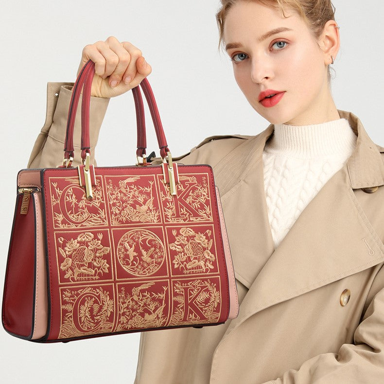 Marseille Embroidery Medium Tote Bag
