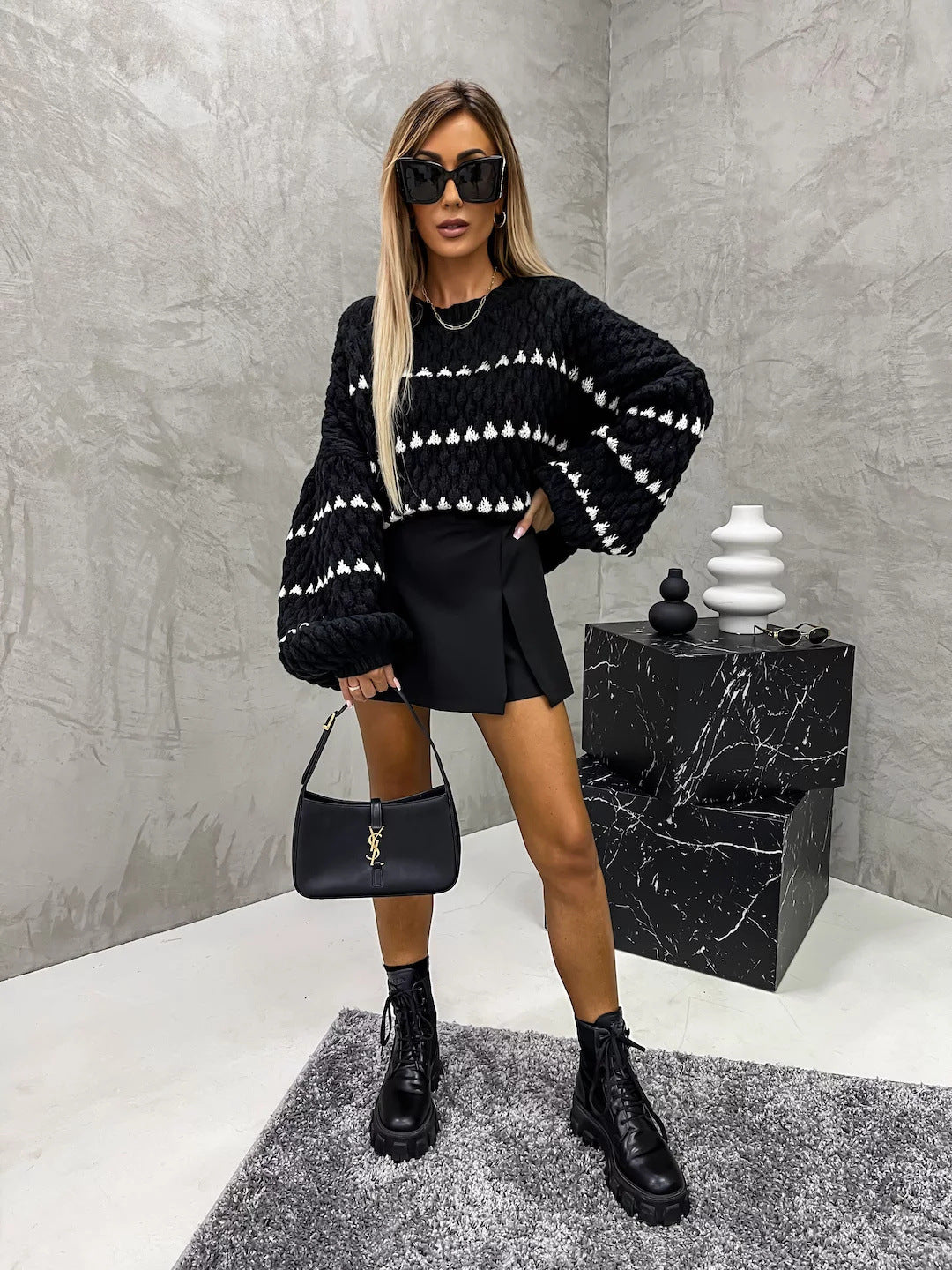Arabella - Stylish Polka Dot Sweater