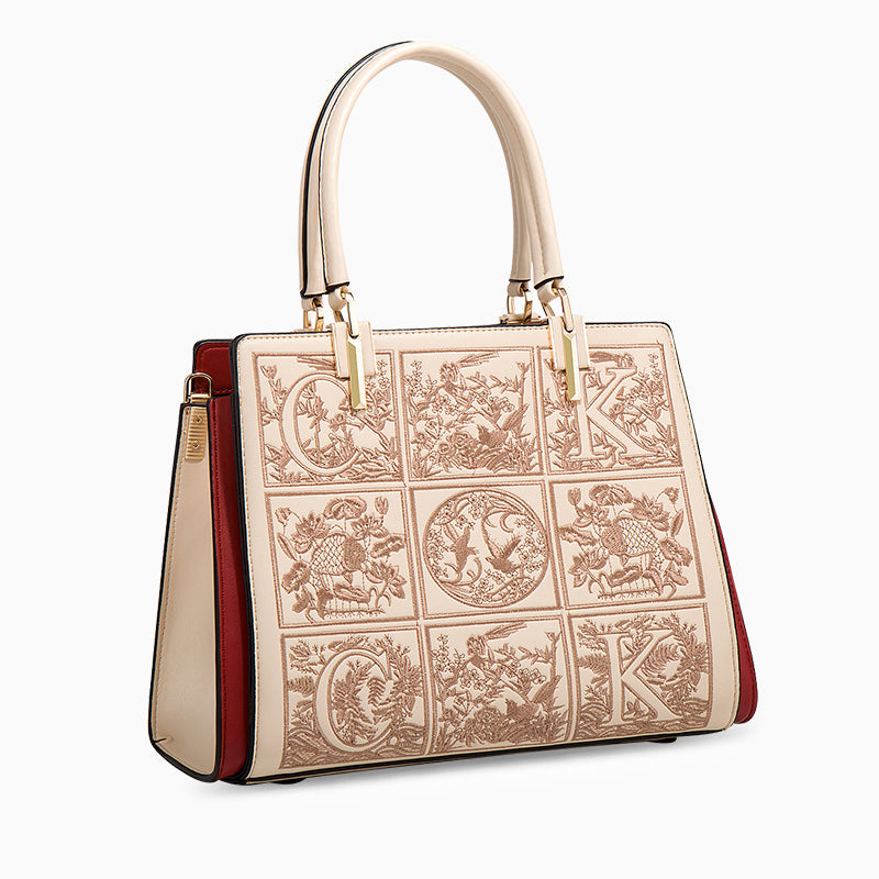 Marseille Embroidery Medium Tote Bag