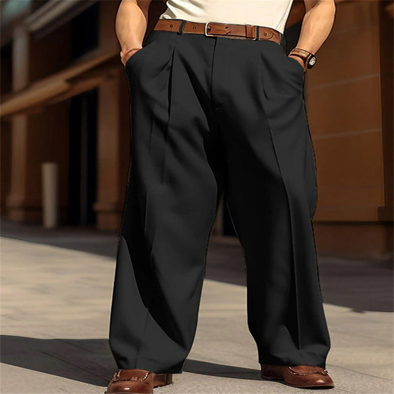 Leon - Elegant pleated wide-leg spring pants