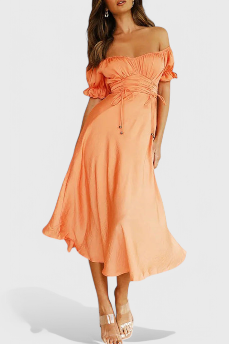 Lucia Off-Shoulder Midi Dress