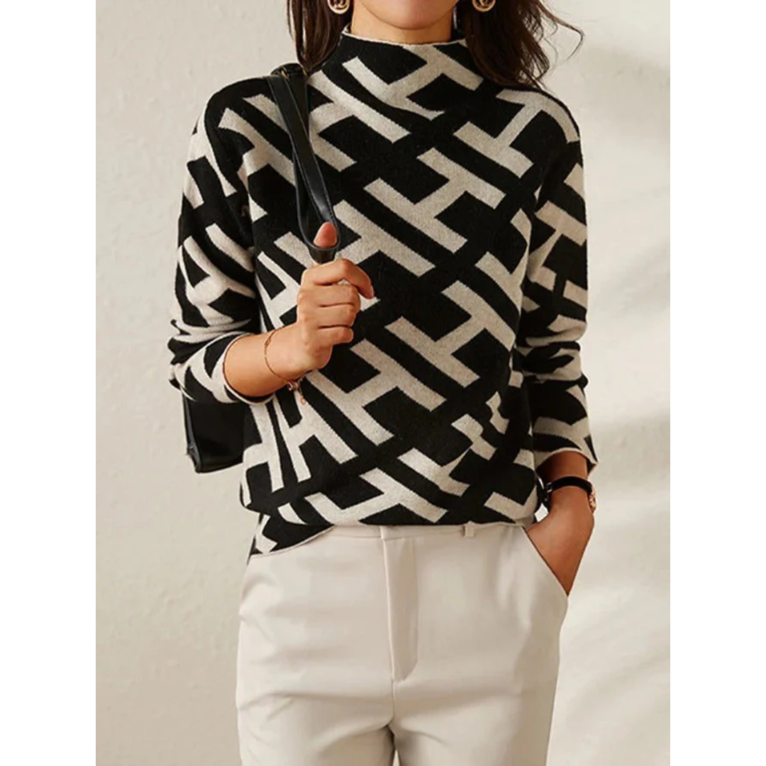 Helenor - Elegant, Geometric, Comfortable Sweater