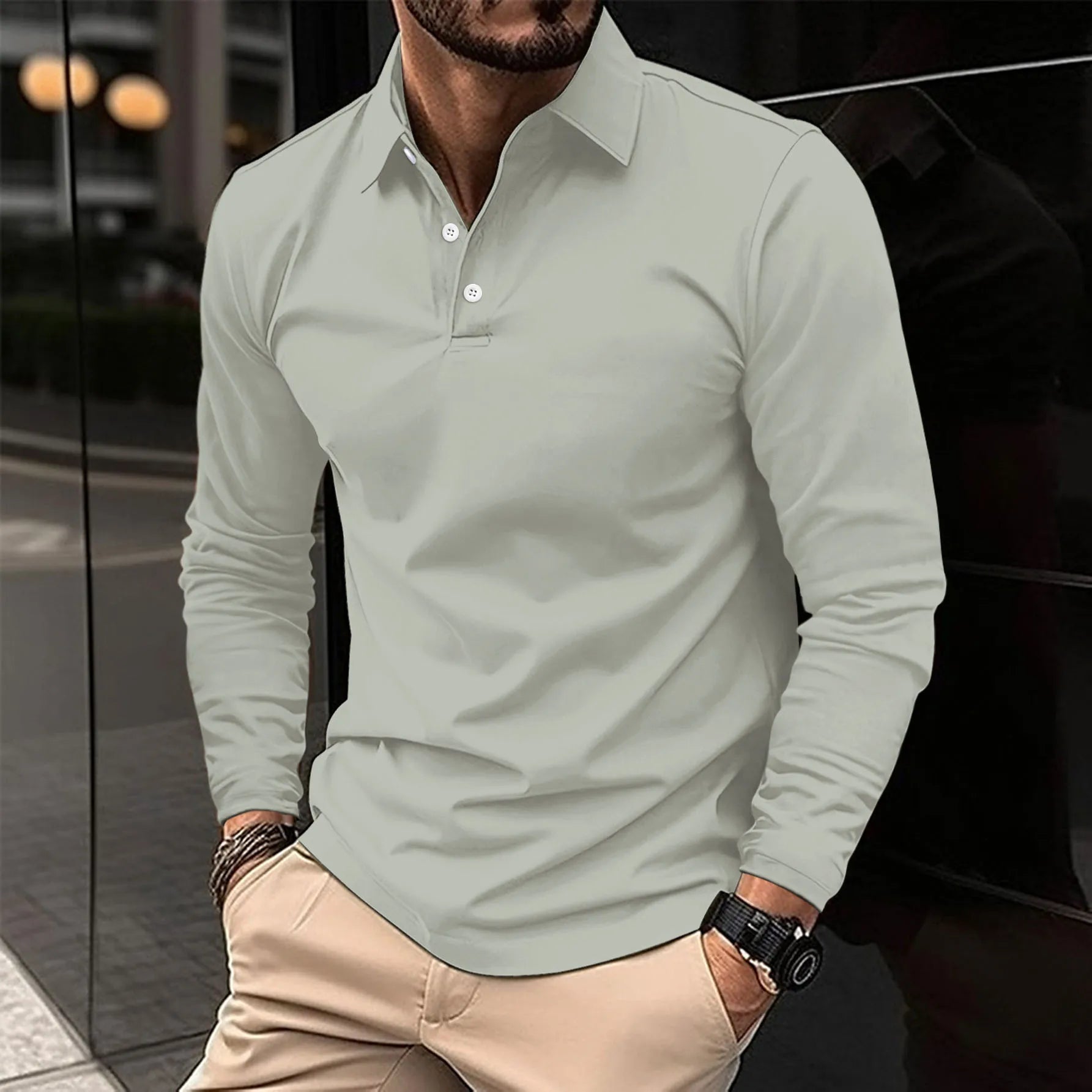 Miguel - Casual Long-Sleeved Polo