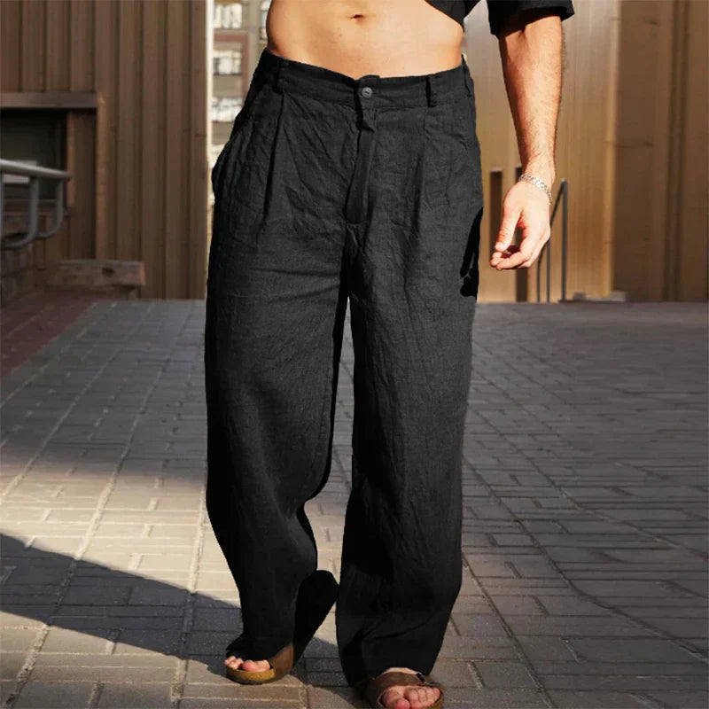 Edward | PREMIUM WIDE-LEG LINEN PANTS