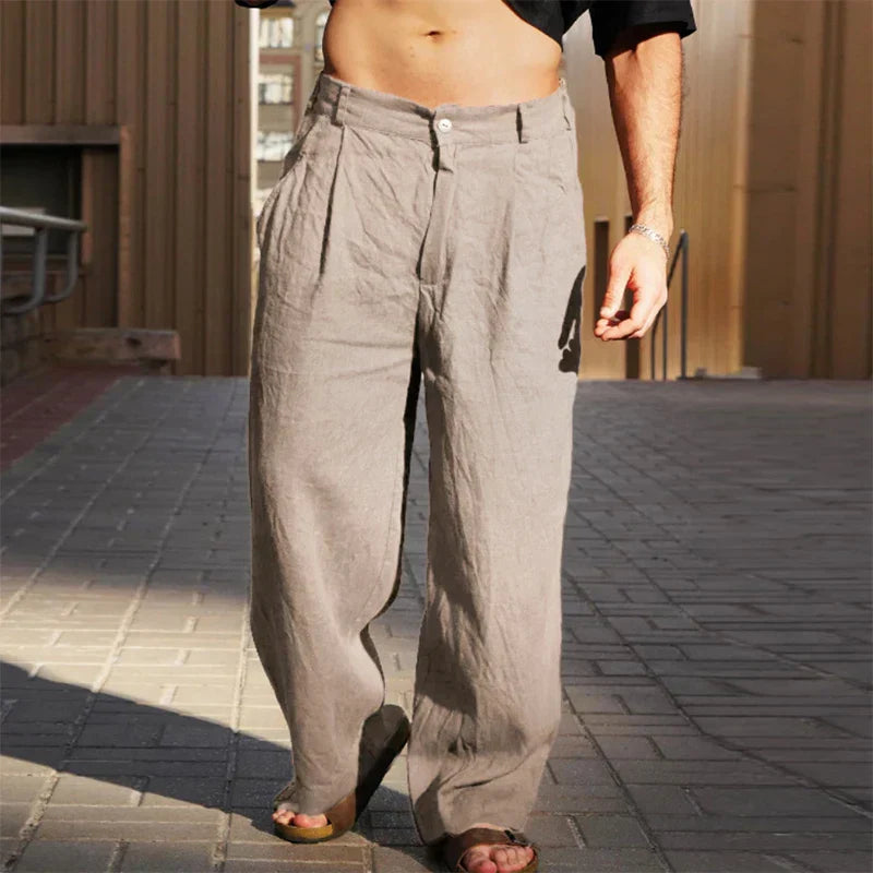 Edward | PREMIUM WIDE-LEG LINEN PANTS