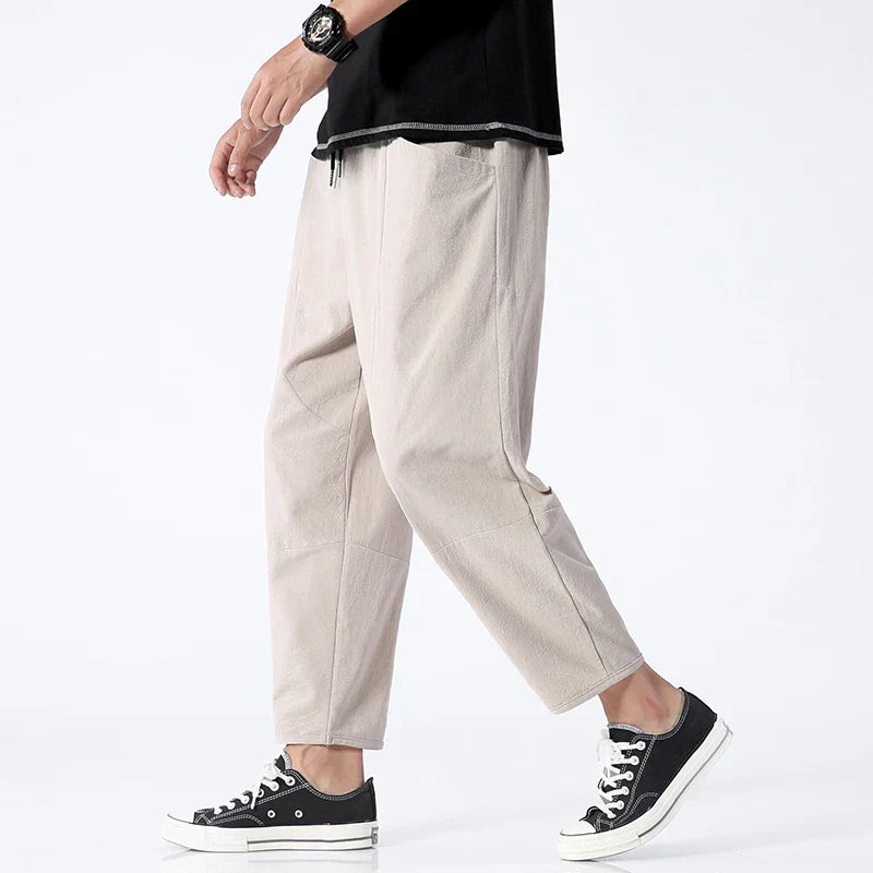 Osaka Linen Cropped Pants
