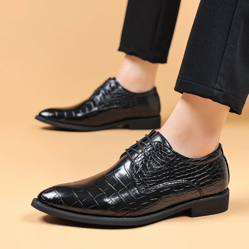 Lucas - Stylish Crocodile Pattern Shoes