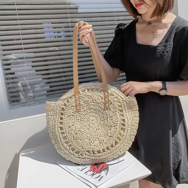 Hannah - Multifunctional Straw Handbag