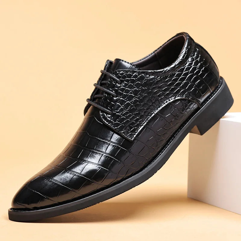 Lucas - Stylish Crocodile Pattern Shoes