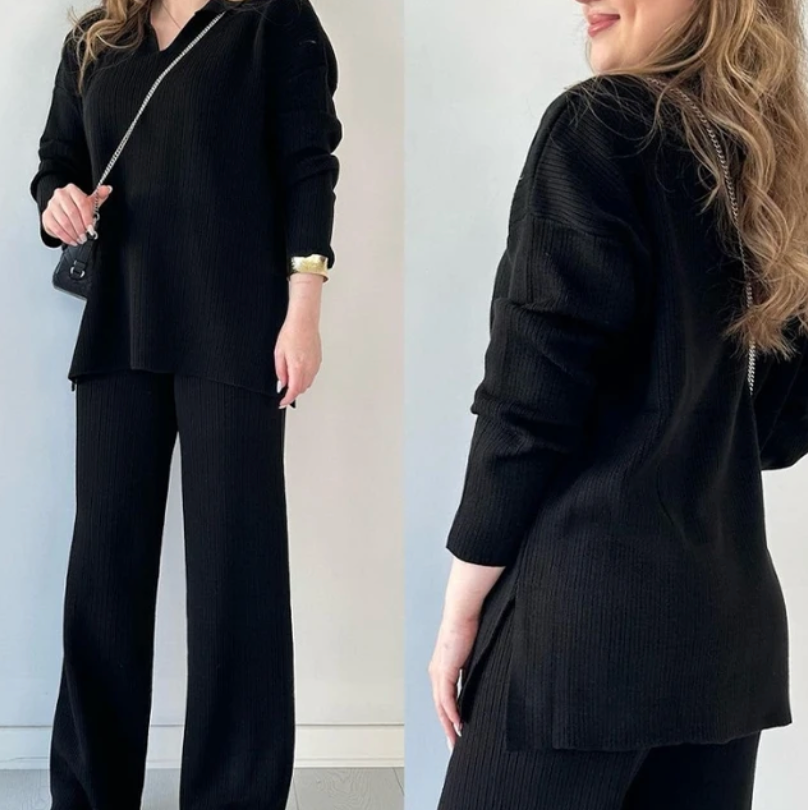 Lila - Comfortable V-neck Co-ord Set