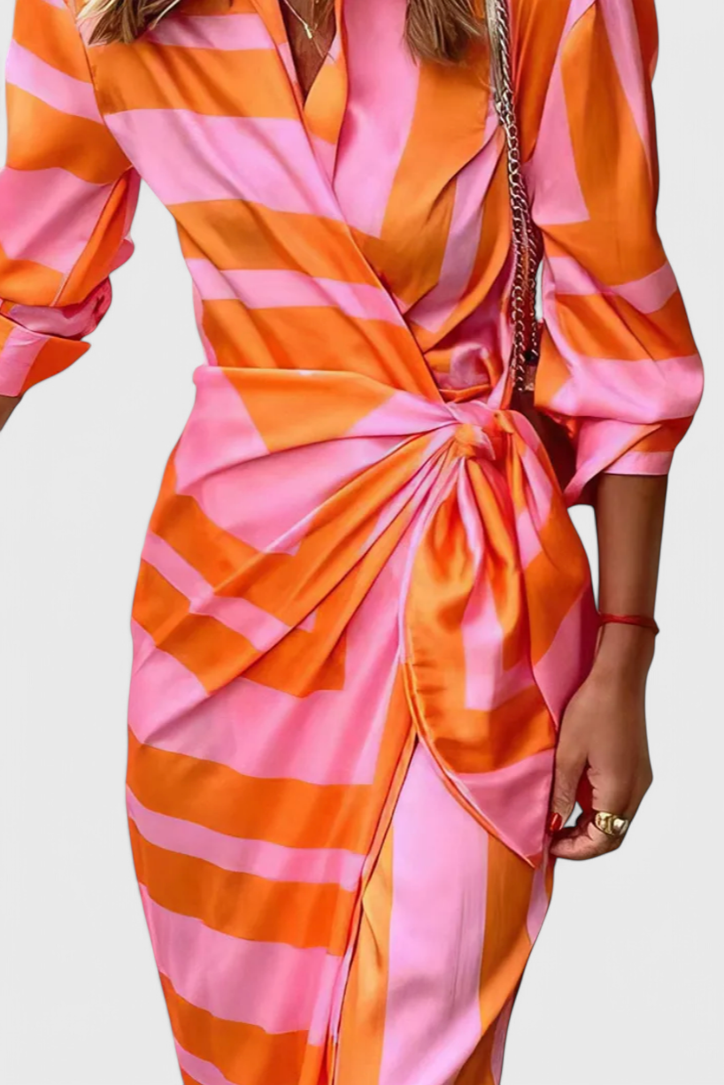 Elodie Printed Wrap Dress