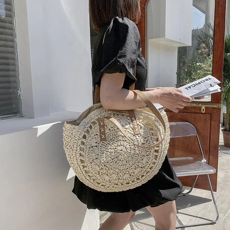 Hannah - Multifunctional Straw Handbag