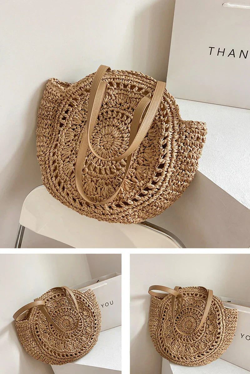 Hannah - Multifunctional Straw Handbag