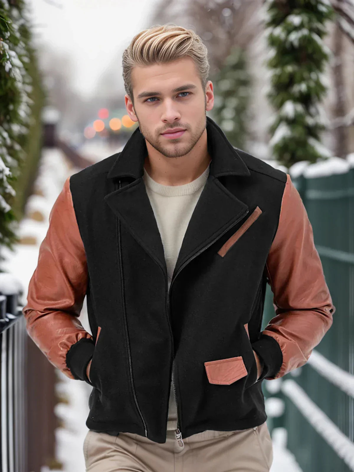 Javier Jacket - Two-Tone Elegance & Incomparable Comfort
