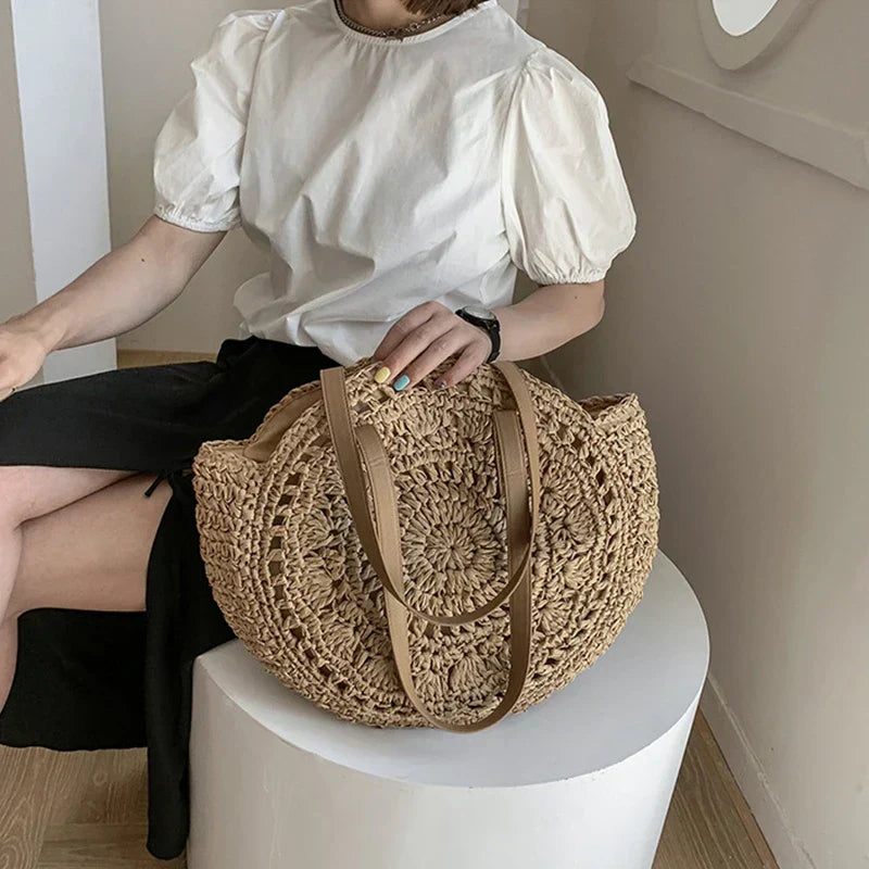 Hannah - Multifunctional Straw Handbag