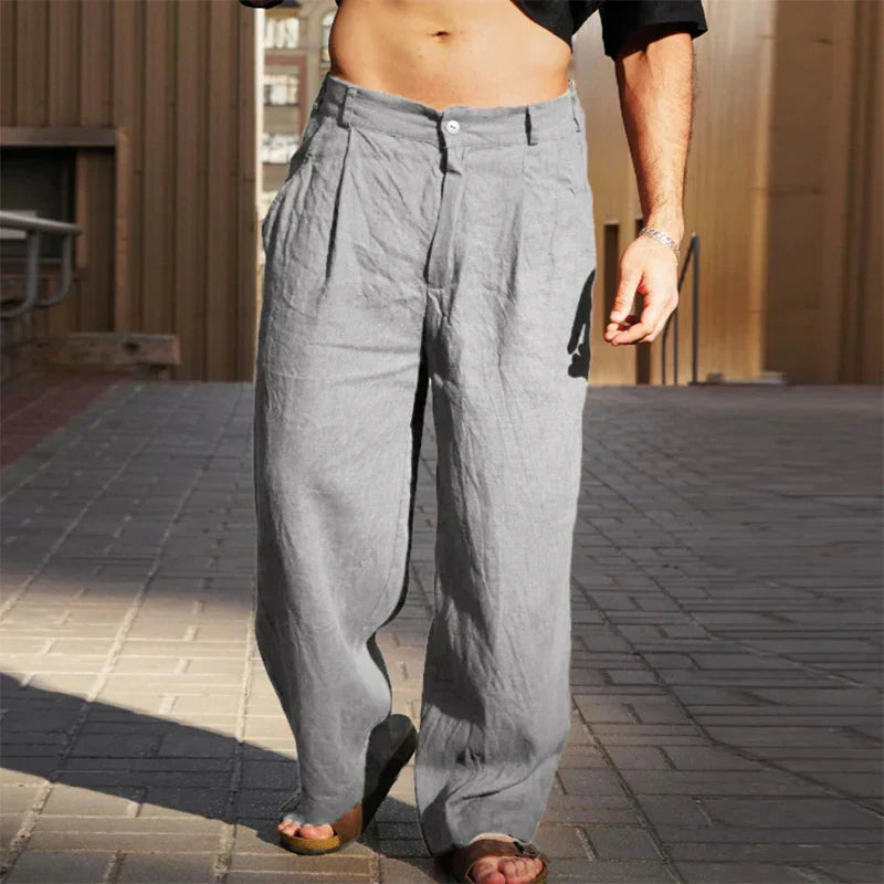 Edward | PREMIUM WIDE-LEG LINEN PANTS
