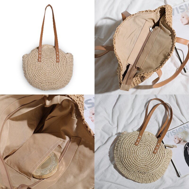 Hannah - Multifunctional Straw Handbag