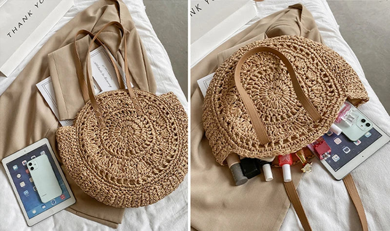 Hannah - Multifunctional Straw Handbag