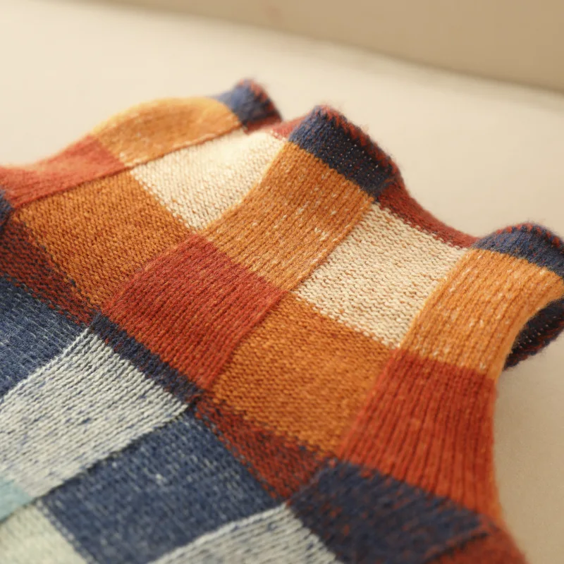 Olivia - Soft Patchwork Turtleneck