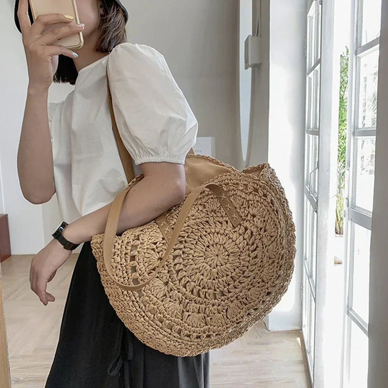 Hannah - Multifunctional Straw Handbag