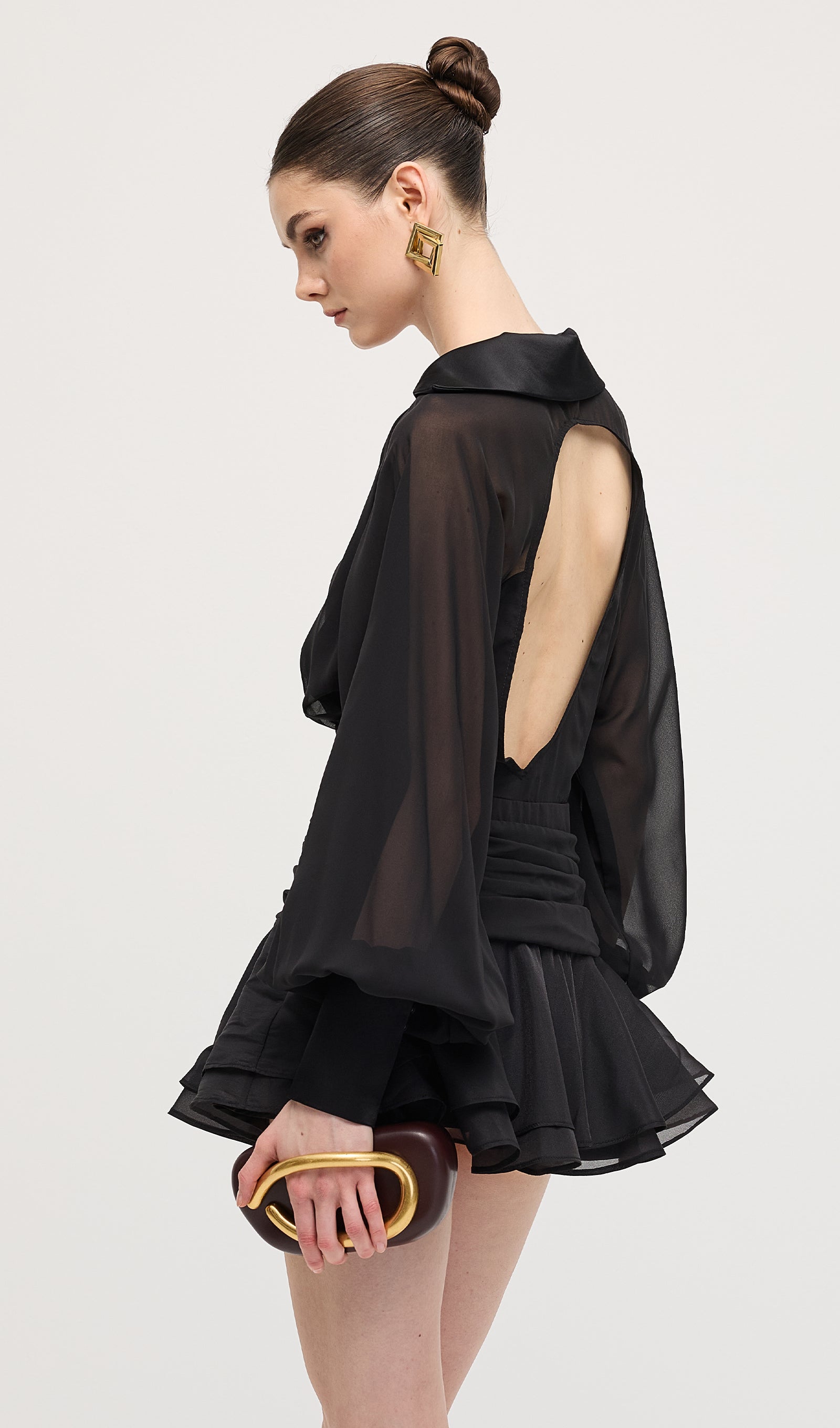 Bella Lantern Sleeve Mini Dress