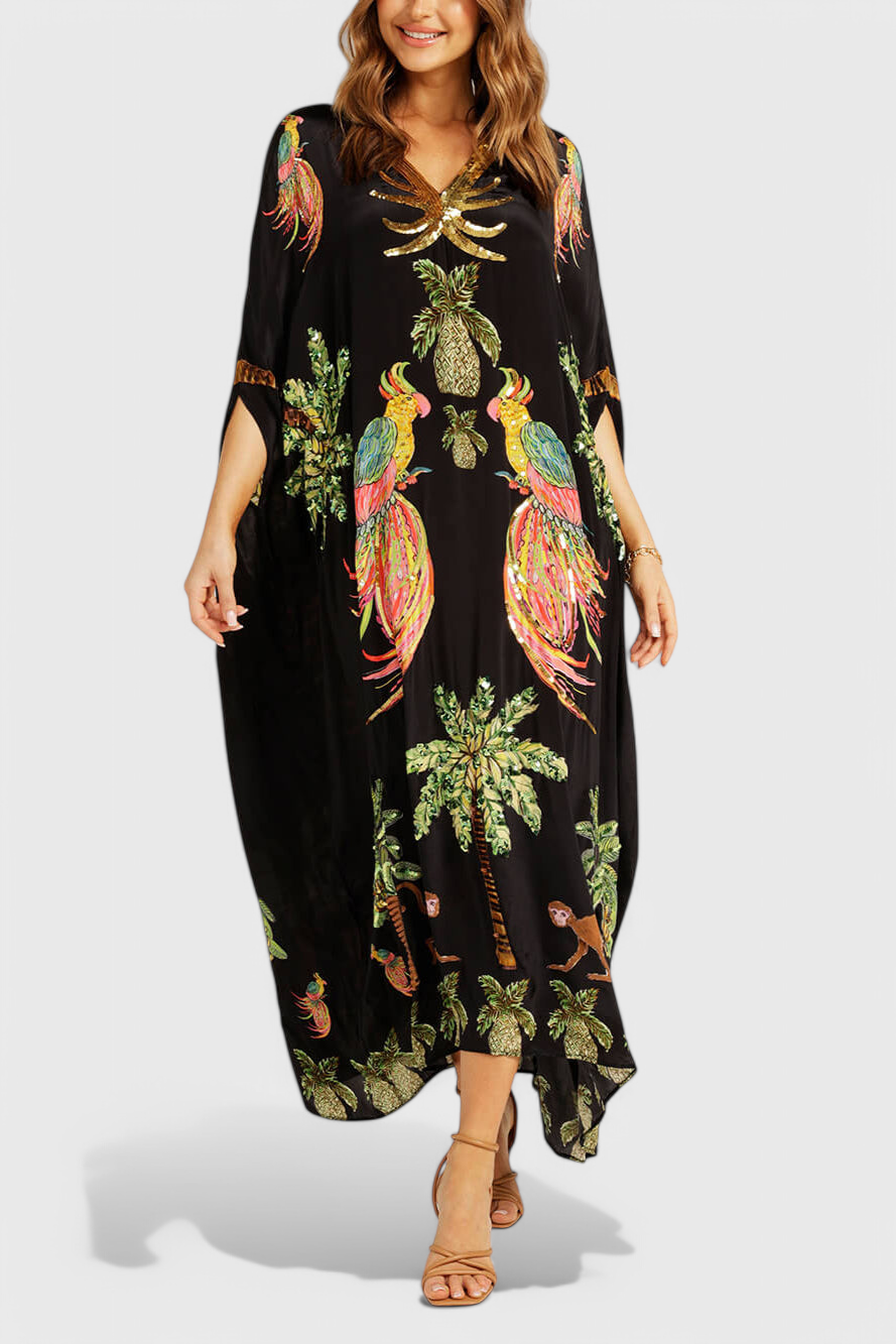 Evangeline Drop Shoulder Printed Dress