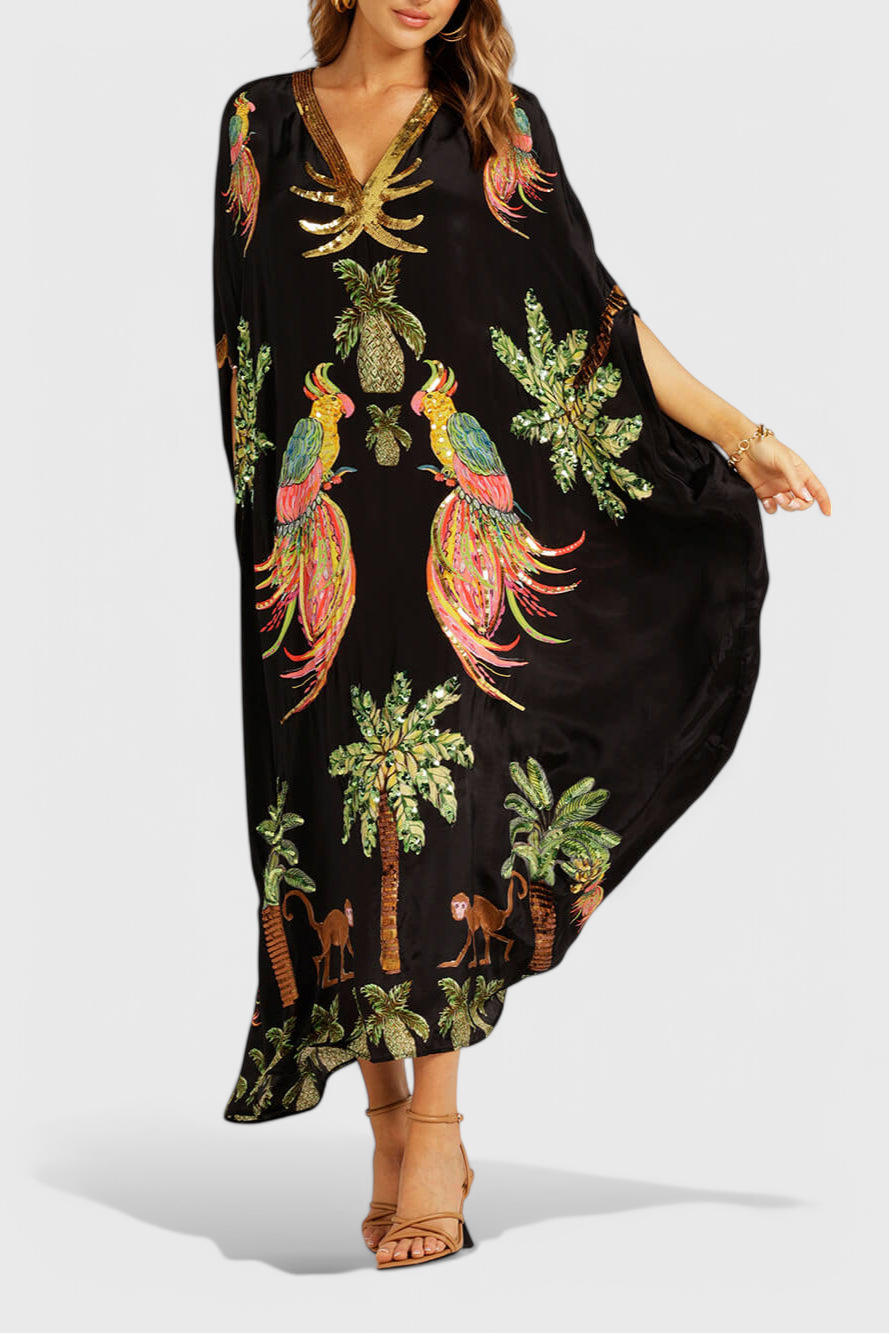 Evangeline Drop Shoulder Printed Dress