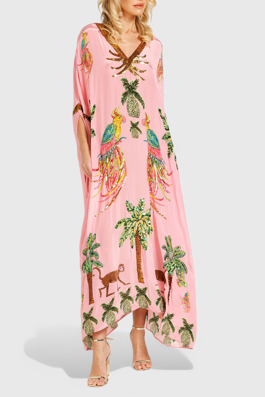 Evangeline Drop Shoulder Printed Dress