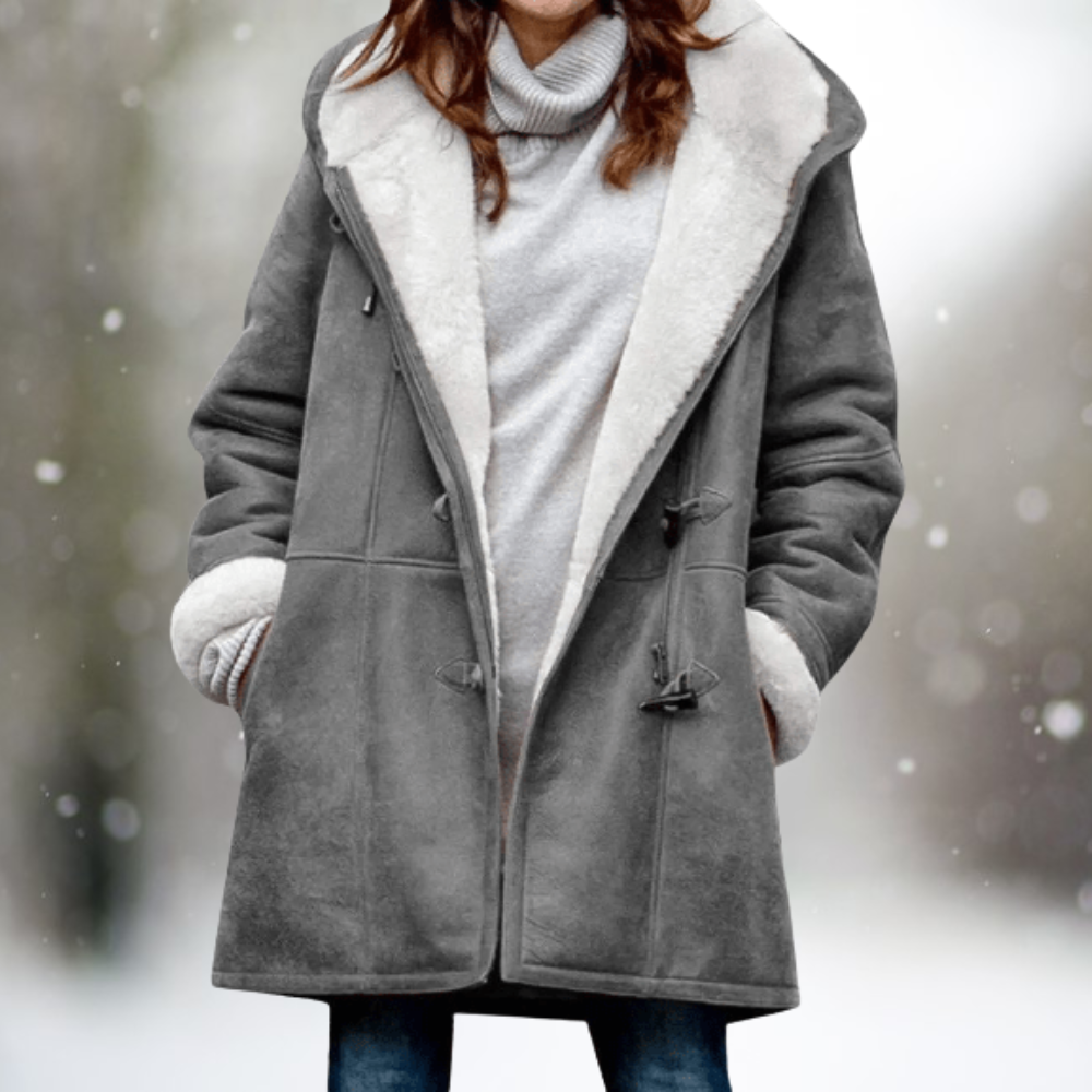 Melia - Premium Suede Fleece Hooded Jacket