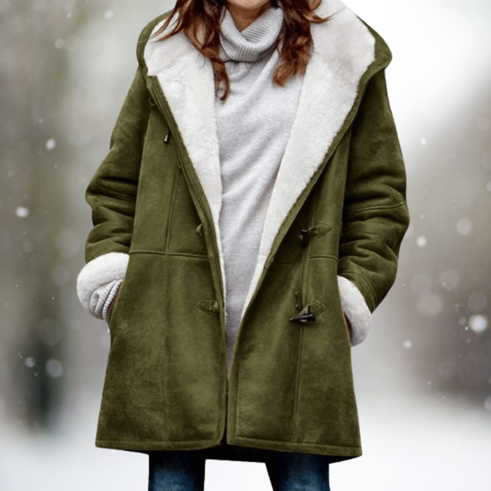 Melia - Premium Suede Fleece Hooded Jacket