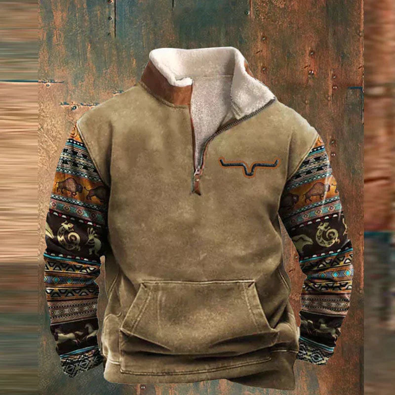 Justin- Vintage Comfy Pullover Zip