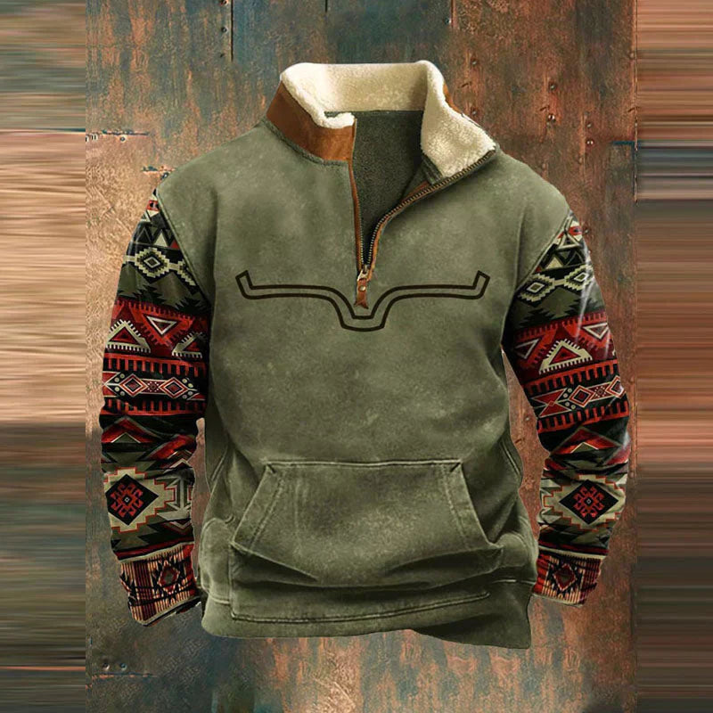 Justin- Vintage Comfy Pullover Zip