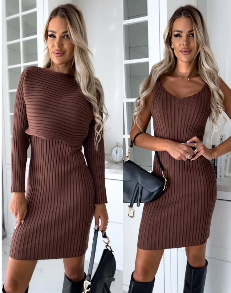 Selene -Stylish Two-piece Set (Dress and Sweater)