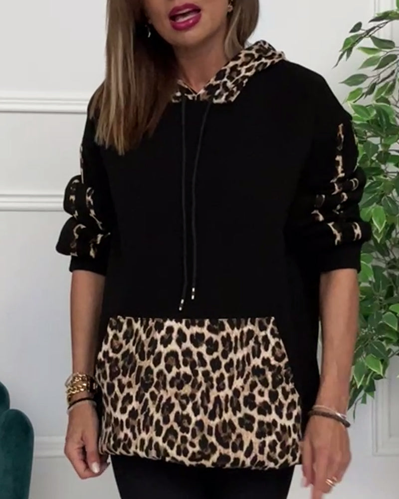 Alison - Comfortable Casual Leopard Print Hoodie