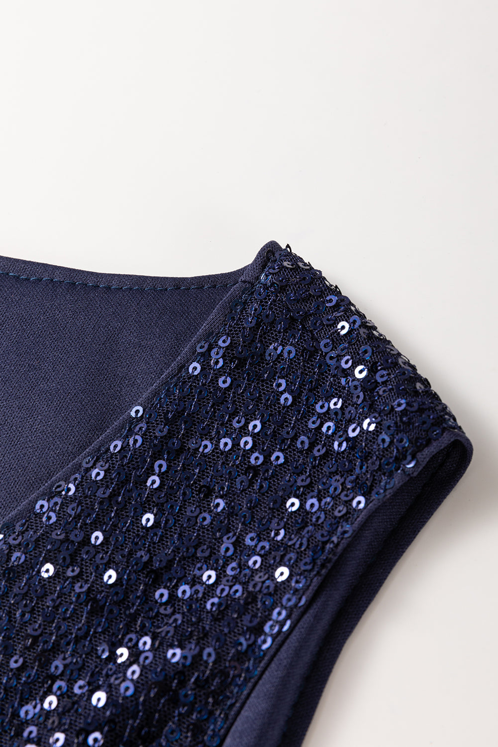 Deep Ocean Blue Sequin Top - Elegance and Comfort for Every Occasion