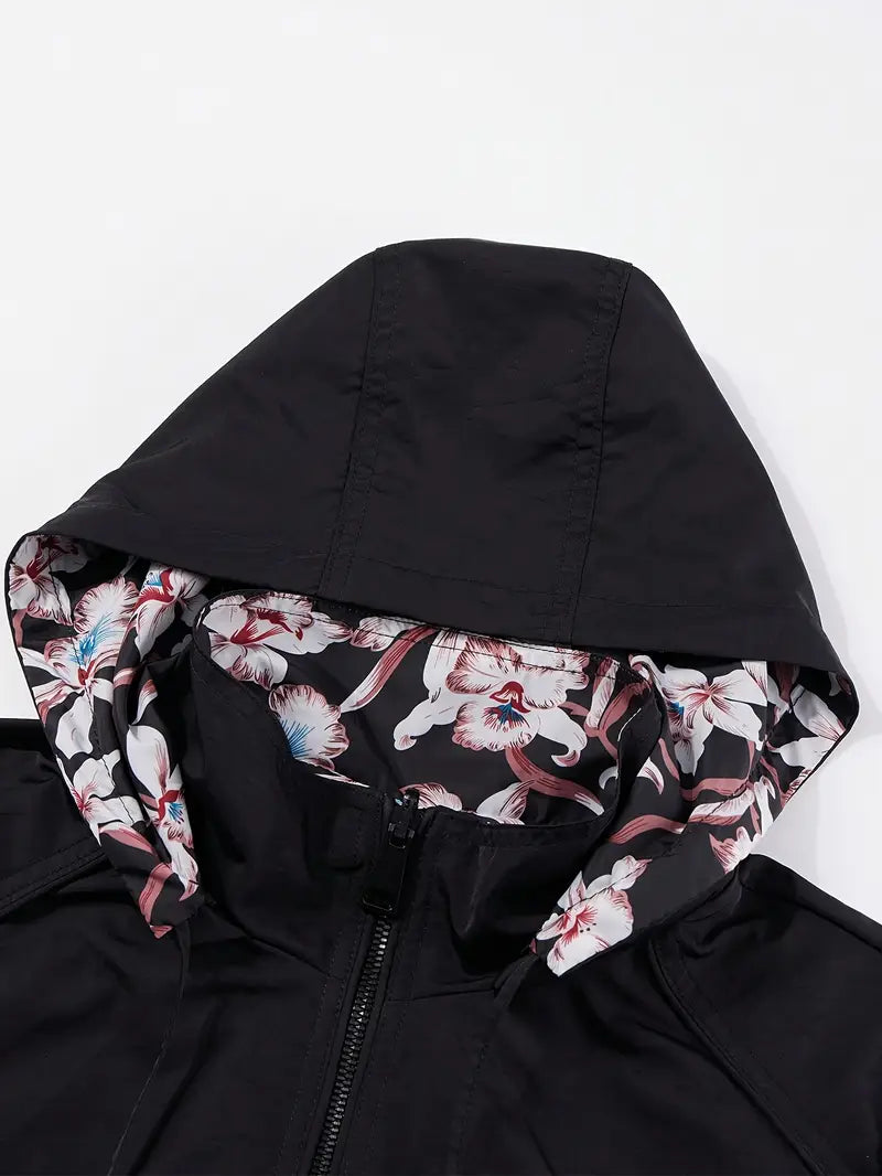 Ave - Lightweight Double Sided Floral Print Jacket