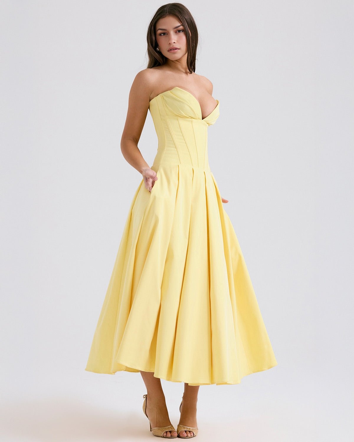 Amalfi | Strapless Midi Dress