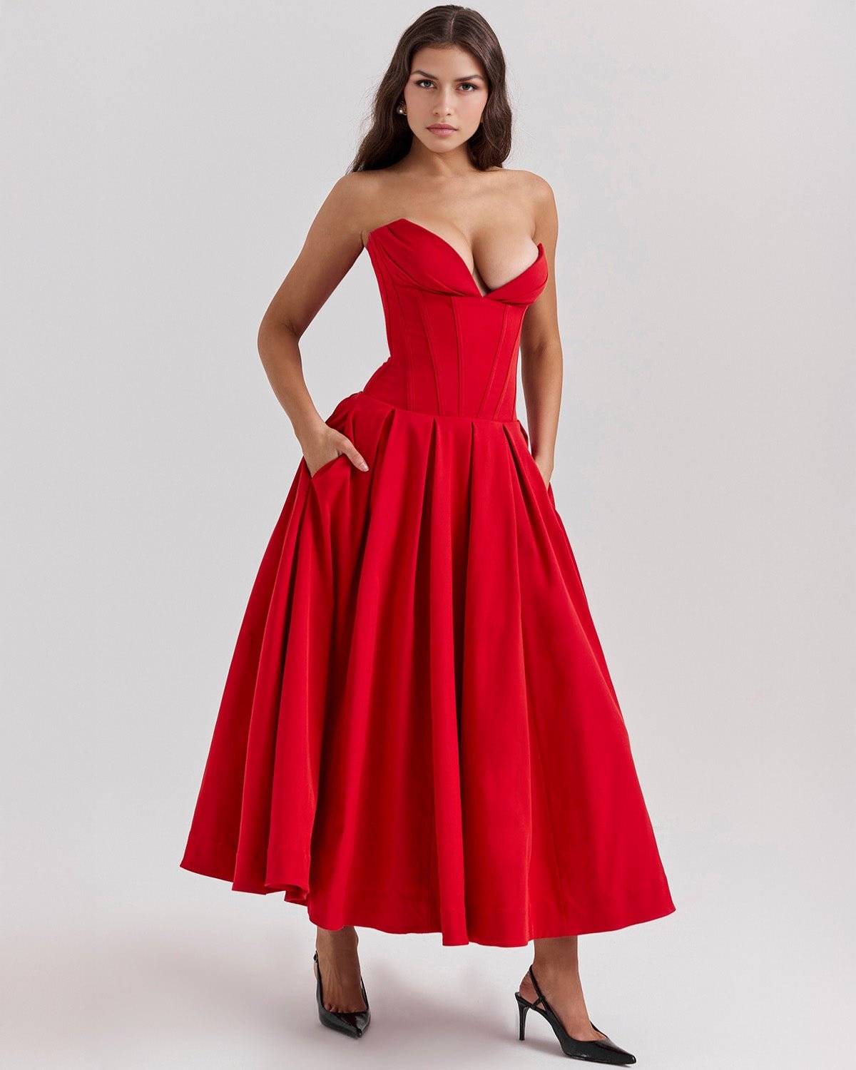 Amalfi | Strapless Midi Dress