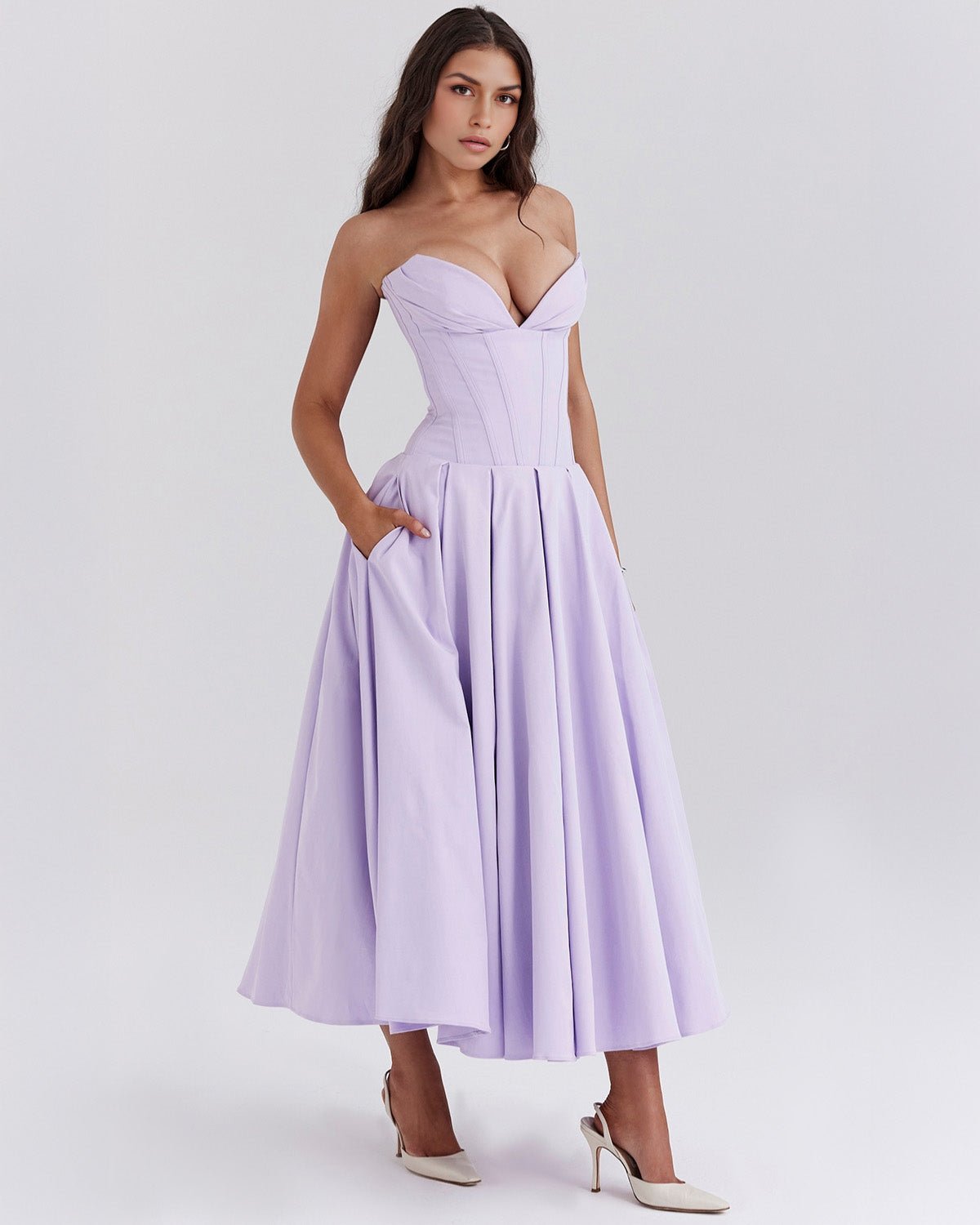 Amalfi | Strapless Midi Dress